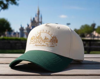 Gorra bordada de Disney, gorra del lugar más feliz del mundo, gorra de béisbol de Disney, gorra de Disneyland, gorra bordada de Disney World, gorra de Disney para mujer