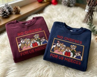 No Cheeses For Us Meeces Embroidered Comfort Color T-Shirt, The Muppet Christmas Carol Sweatshirt, Disneyland Merry Christmas Hoodie