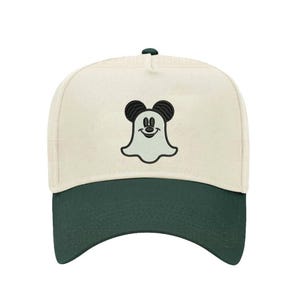 Geist Mickey Halloween-Hut | Bestickte Spooky Disney Mütze | Lustige Cartoon Trucker Mütze | Herbst 2025 Kostüm Accessoire Geschenk