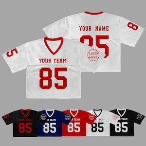 Maßgeschneidertes Fußball-Trikot für Frauen | Personalisierte Name & Nummer Sport T-Shirt | Süßes Sommer Kurzes Game Day Shirt 2025