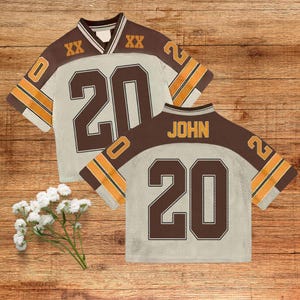 Custom Name And Number Natural Football Jersey, Concert Jersey, Game Day Jersey, Personalized Commitment Gift, Custom Text Football Shirt