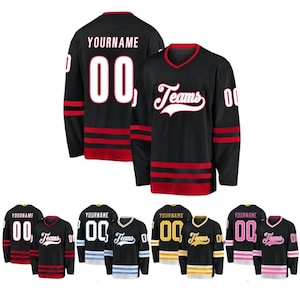 Custom Ice Hockey Jersey for Men Women ,Sweatshirt Personalized Name Number,Hockey Shirts Sports Uniform for Hockey Fans Gift