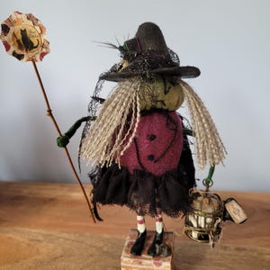 Hand made Halloween witch figure