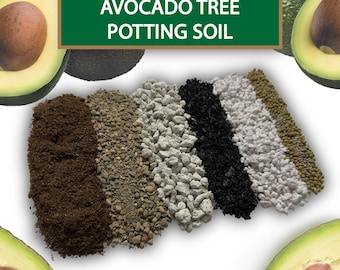 Avocado Tree Potting Soil Mix – Permanent/Reusable Soil – Chunky Well Draining Potting Soil Mix for Avocado