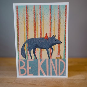 BE KIND Wolf - Carte de vœux