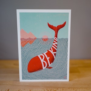 BE KIND Whale - Biglietto di auguri