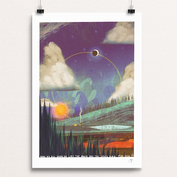 We All Shine On - Signed print