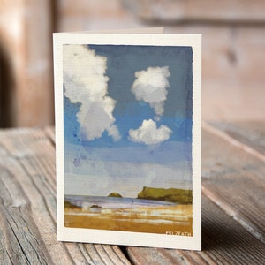 Côtes des Cornouailles - Carte de voeux Polzeath