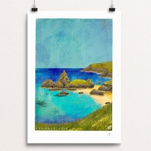 Kynance Cove 2020 - Impresión Giclee de las costas de Cornualles firmada