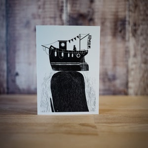 Whale & Fishing Boat Never Stop Exploring Greetings Card image 3