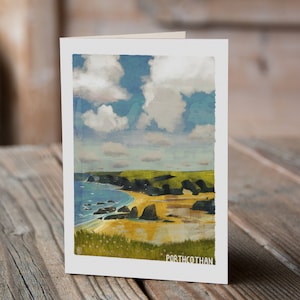 Costas de Cornualles - Tarjeta de felicitación de Porthcothan