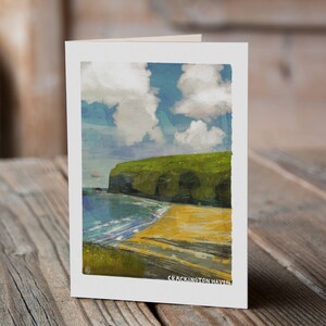 Cornish côtes - carte de voeux Crackington Havre