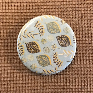 Leaves & seeds (Blue) - Fridge Magnet
