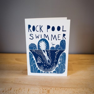 Rock Pool Schwimmer - Grußkarte