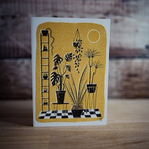 Plantes d'intérieur jaunes - Carte de voeux