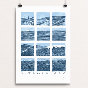 Vitamin Sea (in blue) - Signed Print