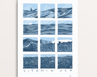 Vitamin Sea (in blue) - Signed Print