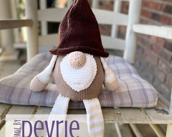 Basic Gnome Knitting Pattern, Knit Plush Toy (Digital Download)