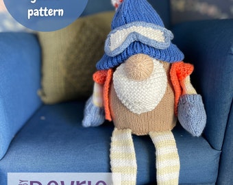 Winter Gnome, Add on to basic Gnome pattern, Knitted winter accessories, Gnome decoration