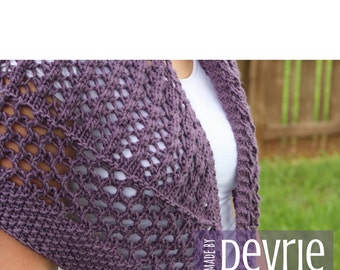 DIGITAL Download, Knit Shawl, Knitting PATTERN, Lace Shawl, Knit Lace Shawl Pattern, Lace Cowl, Knit Cowl,