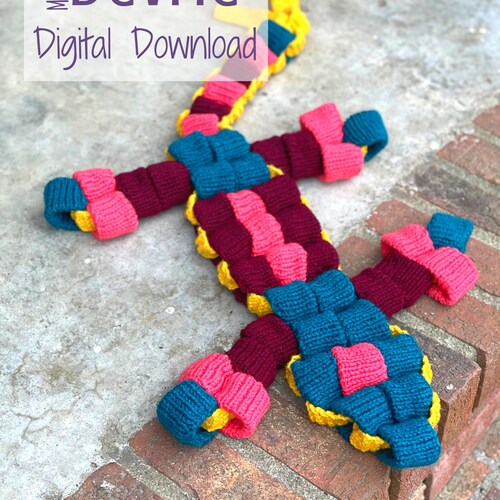 90s Bead Lizard Knitting Pattern Lizard Pattern Knit Toy Etsy