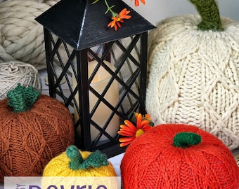 Knit Pumpkins Pattern, Fall Decor (Digital Download)