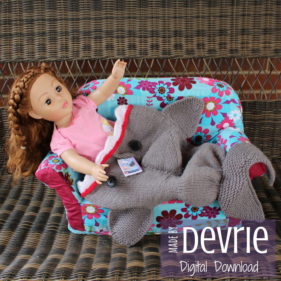 DIGITAL Download Knit Doll Blanket Knitting PATTERN Knit Etsy