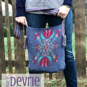 DIGITAL Download, Mochila Bag Pattern, crochet bag, crochet pattern, bag pattern, mochila bag, Crochet messenger bag, Messenger bag pattern