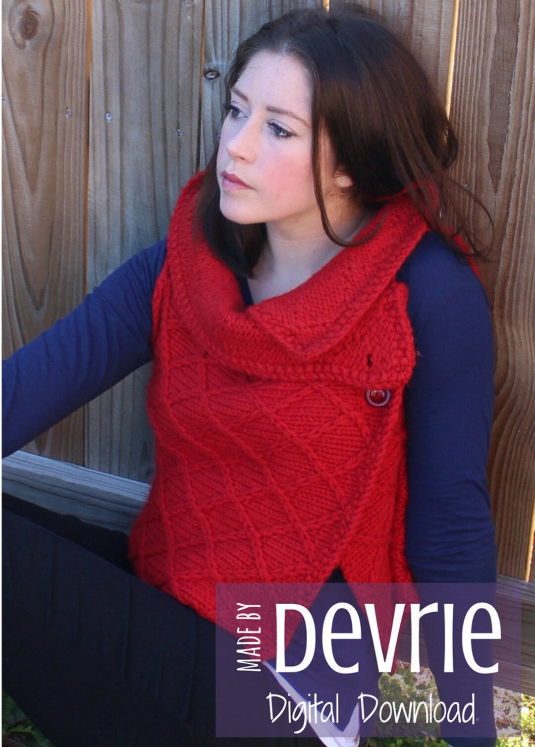 DIGITAL Download, Knitting PATTERN, Knit Vest, Knit Sweater, Knitjacket