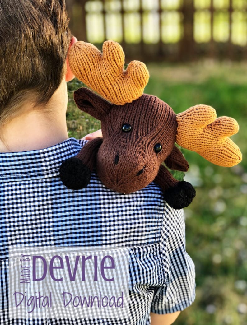DIGITAL DOWNLOAD Knit Moose Knitting Pattern Moose Pattern Etsy