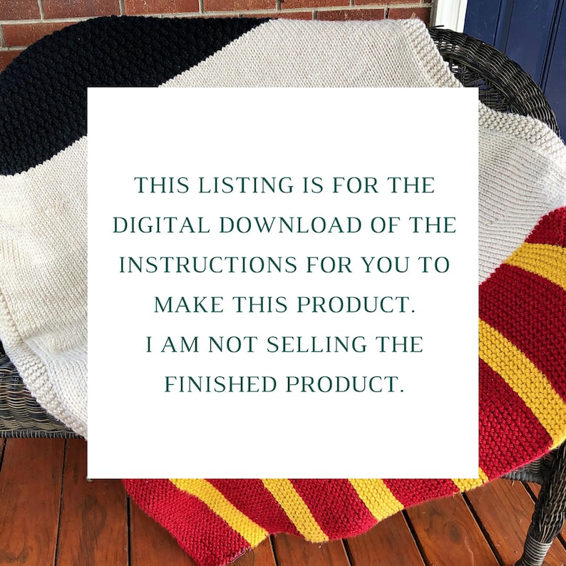 DIGITAL DOWNLOAD, Wizard Blanket, Knit Blanket, Chunky knit Blanket Pattern, Chunky Blanket, Blanket Pattern, Knitting Pattern image 6