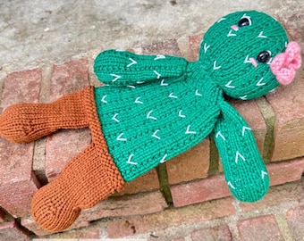 Knitted Cactus Snuggler Pattern, Baby Comfort Toy (PDF Pattern)