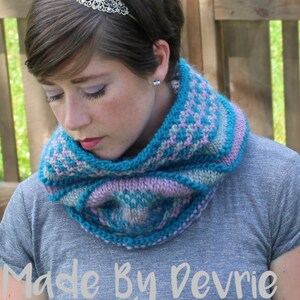 DIGITAL Download, Knit Cowl, KNITTING PATTERN, Knit Cowl Pattern, chunky knit cowl, Knit Scarf, Winter Cowl Pattern, 65 Adventure Cowl
