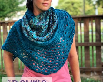 Knit Shawl Pattern, Knit shawl wrap, Shawl Pattern, Scarf Pattern, Lace Shawl, Wrap Pattern, Knitting pattern, Cresent Shawl, Fall Shawl