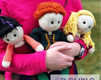 Hocus Pocus Sanderson Sisters Knit Doll Pattern (Digital Download)