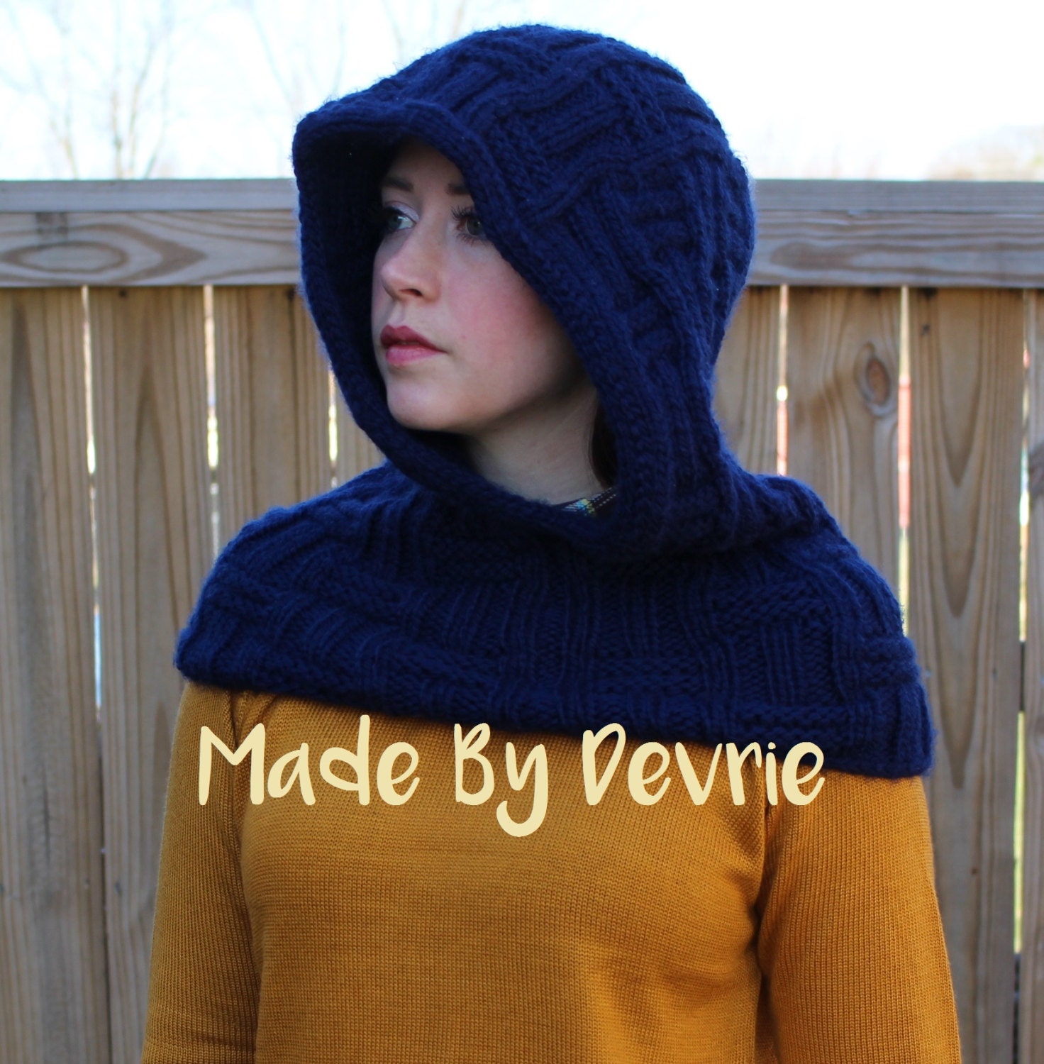 DIGITAL Download, Knit Hood, Knit Hood Pattern, Knit Cowl