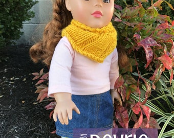 DIGITAL DOWNLOAD, 18-inch doll clothes, Doll clothes Pattern, Knit Shawls, Doll Shawl pattern, Doll sweater