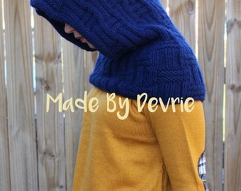 DIGITAL Download, Knit Hood, Knit Hood Pattern, Knit Cowl