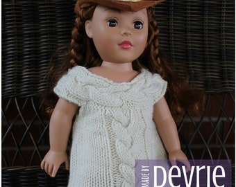 Patrón de vestido trenzado para muñeca de 18 pulgadas (descarga digital)
