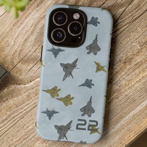 Aviation Fighter Jet Tough Phone Case Military Aircraft Airplane Pilot Armored Protective Cover Cool Gift for Aviation Enthusiasts Airplane