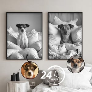 Custom Pet Portrait Photo,Funny Bathroom Art,Dog Reading Newspaper on Toilet,Dog Wall Art,Dog in Toilet,Pet in Bathtub,Personalized pet gift image 6