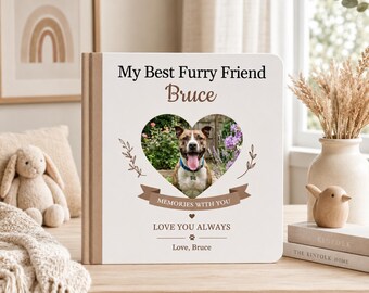 Personalized Pet Memory Book, Custom Dog Story Book, Pet Keepsake Gift, Dog Lover Gift, Custom Pet Photo Book for Families