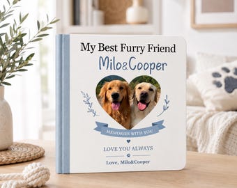 Personalized Pet Memory Book, Custom Dog Story Book, Pet Keepsake Gift, Personalized Pet Photo Album, Dog Lover Gift