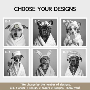 Pet Bathroom Art Wall Decor,Funny Dog Bathroom Print Poster,Custom Pet Portraits,Dog In Toilet,Pet in Bathtub,Personalized Pet Dog Mom Gift image 7