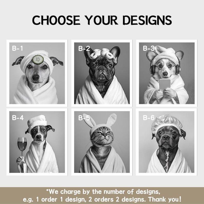 Pet Bathroom Art Wall Decor,Funny Dog Bathroom Print Poster,Custom Pet Portraits,Dog In Toilet,Pet in Bathtub,Personalized Pet Dog Mom Gift image 7