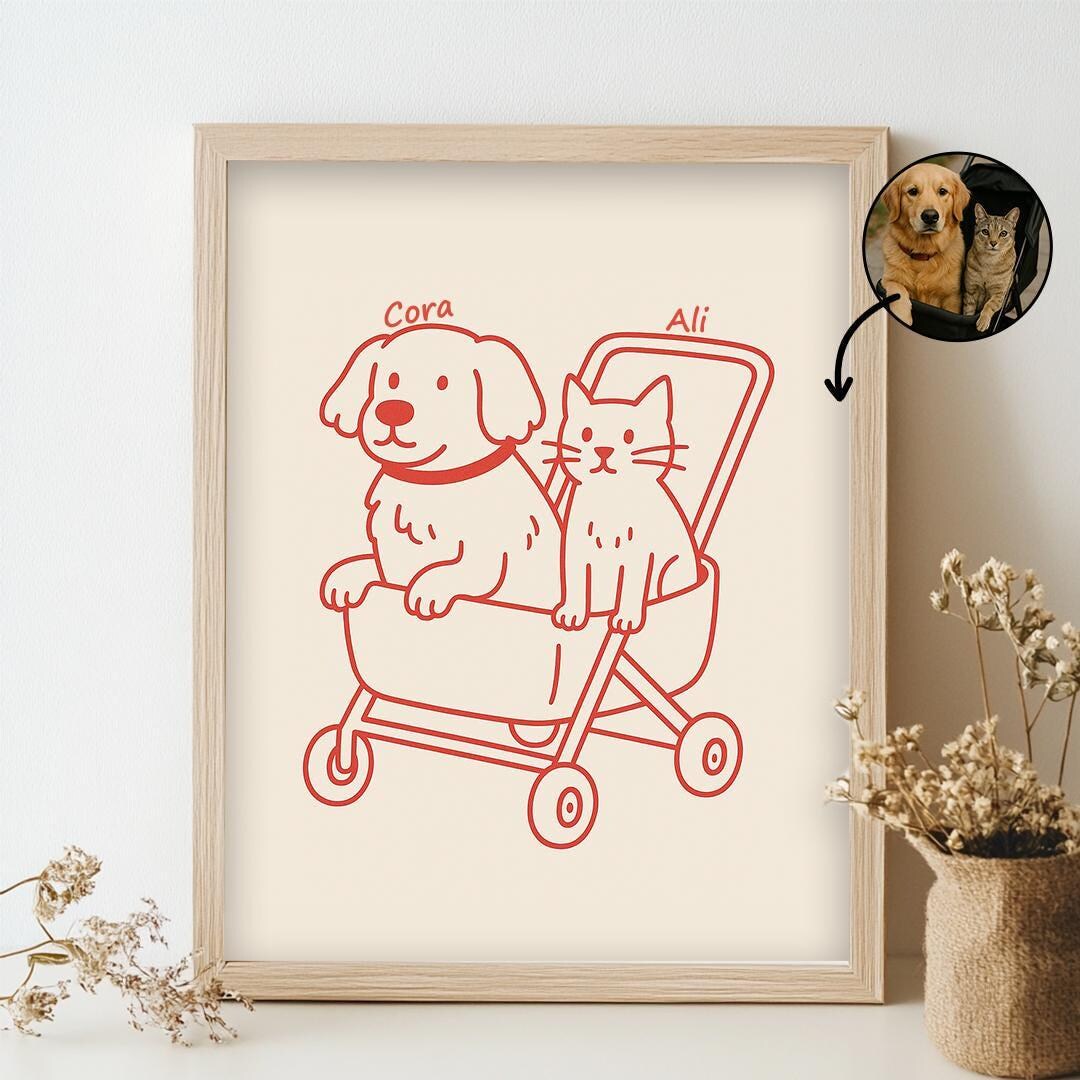 Custom Dog Portrait Badly Drawn Dog Pet Portrait Personalized Badly ...