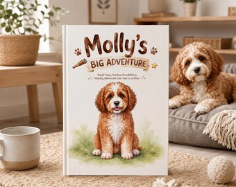 Custom Pet Adventure Book, Personalized Dog Book, Pet Portrait Storybook, Dog Mom Gift, Pet Keepsake Gift