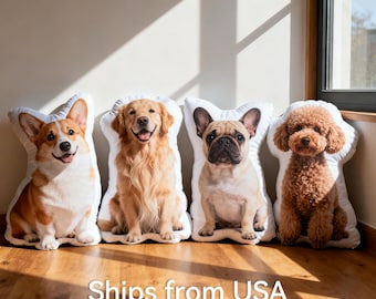 Personalized Pet Pillow | Custom Dog Cat Cushion Gift | Handmade Plush Keepsake
