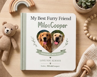 Custom Pet Story Book with Photos, Personalized Dog Adventure Book, Pet Memorial Keepsake, Custom Puppy Memory Gift
