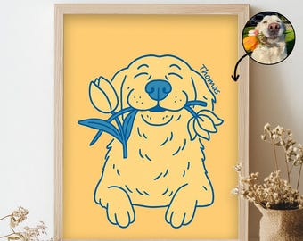 Custom Bad Dog Portrait, Funny Pet Portrait, Dog Lover Gift, Digital Download, Dog Memorial Gift, Personalized Badly Pet Drawing